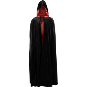 Long Velvet Cloak with Hood