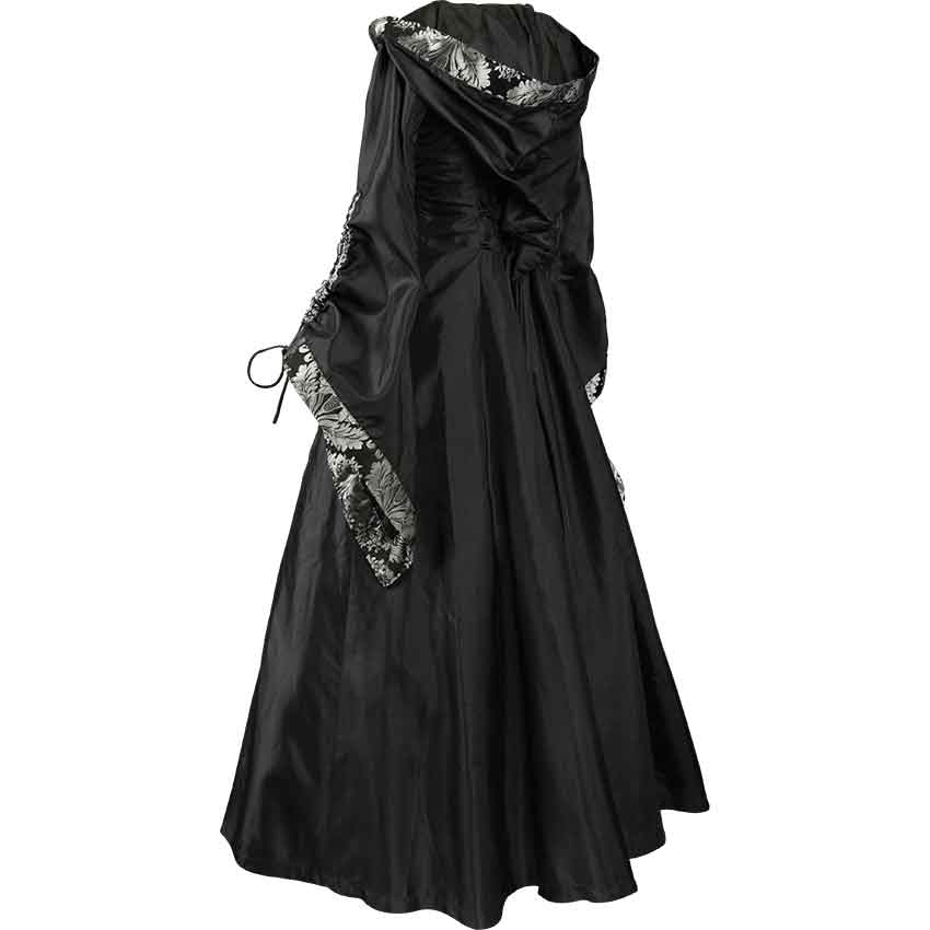 Alluring Damsel Dress with Hood - Black with Silver - MCI-621 ...