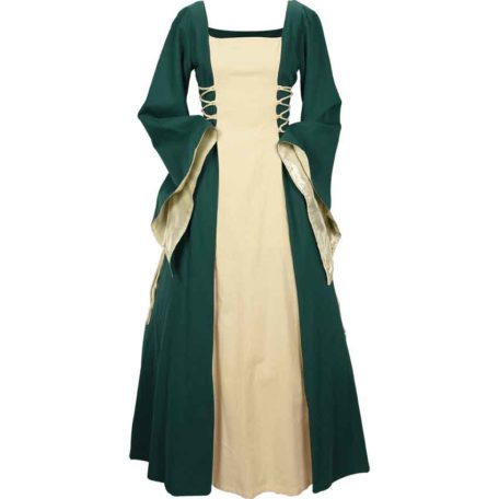 Side Laced Medieval Maiden Dress - MCI-626 - Medieval Collectibles