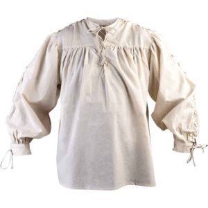 LOUIS XIV SHIRT IVORY JACQUARD MEN'S PIRATE SHIRT