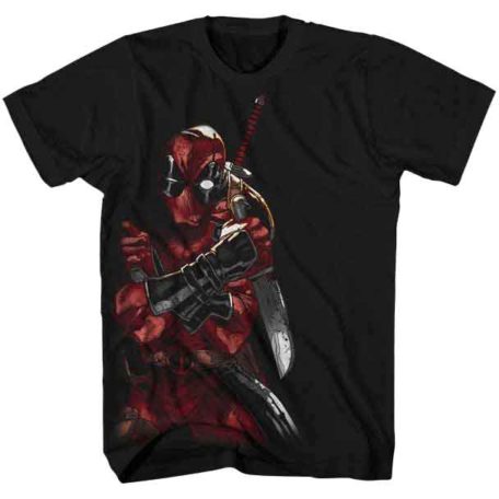 Knife-Wielding Deadpool T-Shirt - NW-MVDP03NMSC3P1XX - Medieval ...