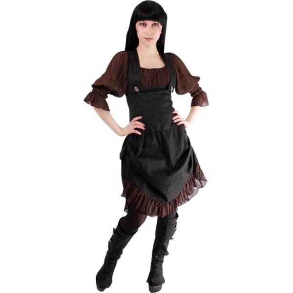 Steampunk Brocade Underbust Pinafore Dress