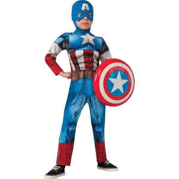 Kids Avengers Assemble Deluxe Captain America Costume - RC-620021 ...