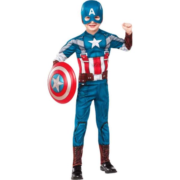 Retro Captain America Kids Muscle Costume - Rc-885079 - Medieval 