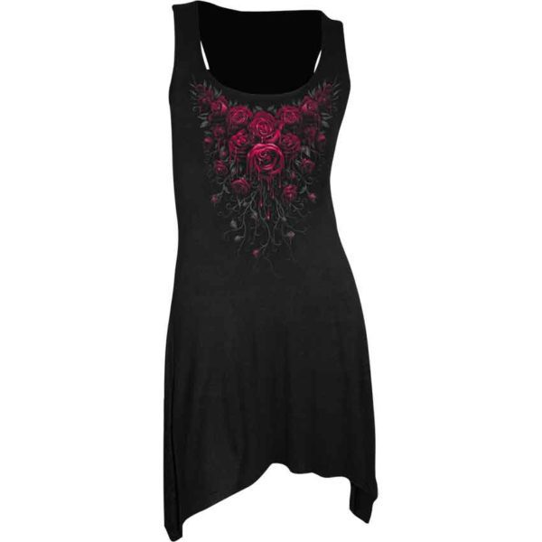 Blood Rose Goth Camisole Top - SL-00110 - Medieval Collectibles