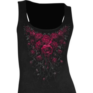 Blood Rose Goth Camisole Top - SL-00110 - Medieval Collectibles