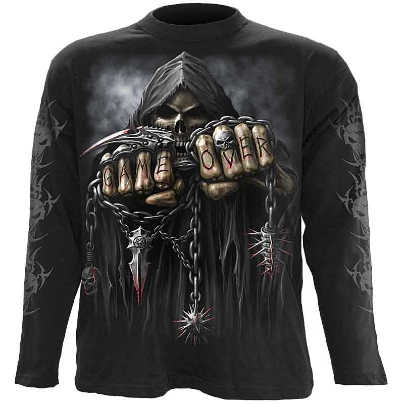 Big Face Grim Reaper Long Sleeve T-Shirt - MT-45-3652 - Medieval ...