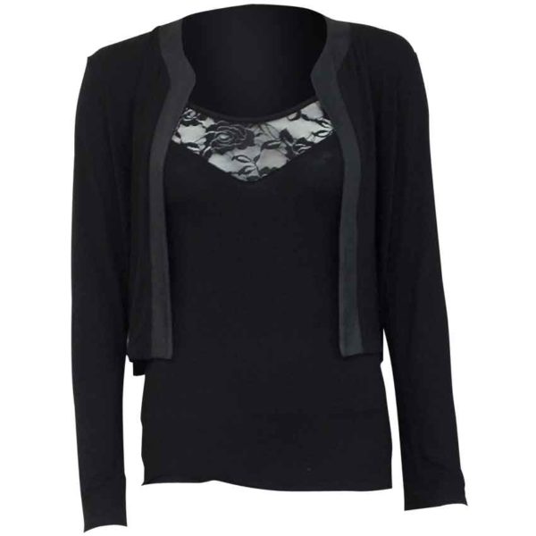 Gothic Lace Camisole with Cardigan