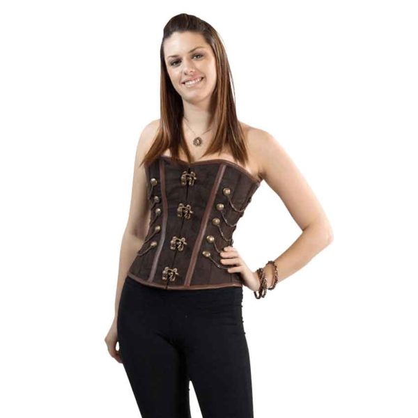 Clasp Closed Chain Steampunk Overbust Corset