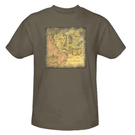 Middle Earth Map T-shirt - Zb-3062 - Medieval Collectibles