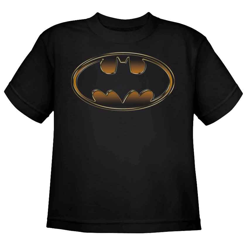 Black and Gold Kids Classic Batman Logo T-Shirt - ZB-3449 - Medieval ...