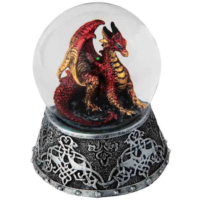 Celtic Fire Dragon Snow Globe - 05-28071 - Medieval Collectibles
