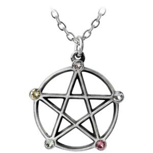 Wiccan Elemental Pentacle Necklace