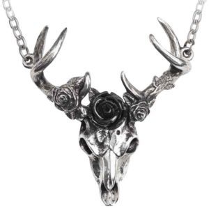 White Hart, Black Rose Necklace