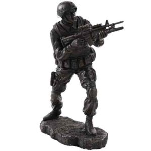 Soldier in Combat Statue