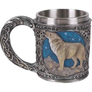 Howling Grey Wolf Tankard