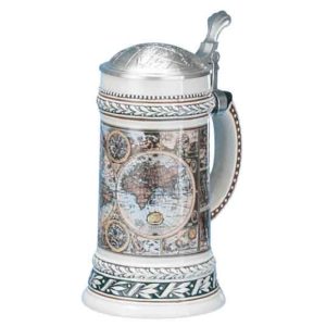 Old World Map Stein