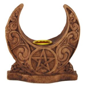 Horned Moon Candle Holder