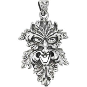 Sterling Silver Laughing Greenman Pendant