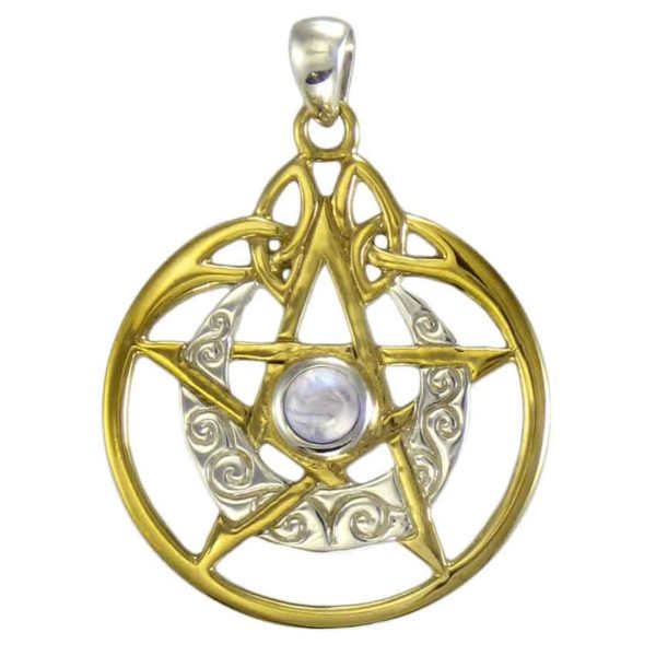 DD: Vermeil Cut Out Moon Pentacle Pend.. セール価格 - www