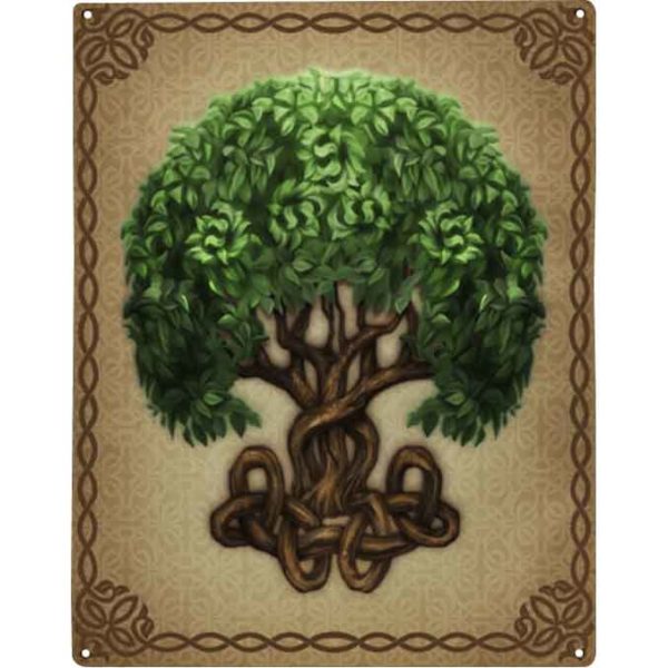 Celtic Tree Metal Sign