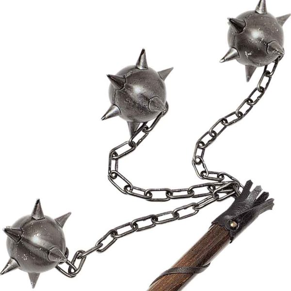 Large Three Ball Medieval Flail