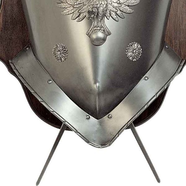 Heraldic Eagle Breastplate with Two Decorative Swords Wall Plaque