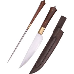 Bone Handle Cutlery Set with Sheath - HW-701339 - LARP Distribution