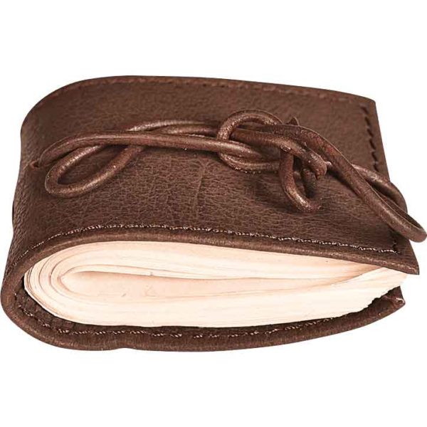 Small Leather Covered Pocket Journal