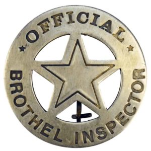 Official Brothel Inspector Badge