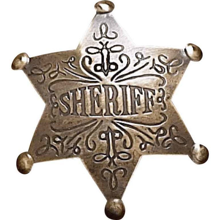 Brass Sheriff Badge - OH3095 - Medieval Collectibles