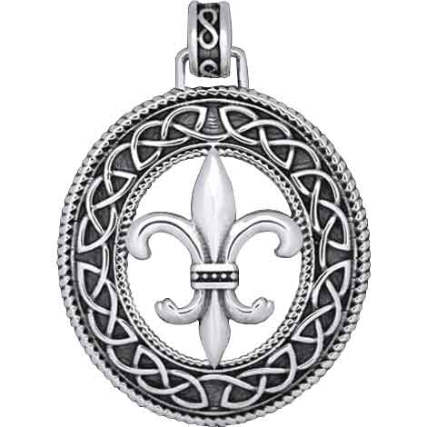 Fleur de Lis with Knotwork Pendant