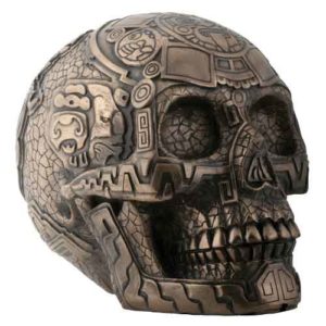 Bronze Aztec Skull