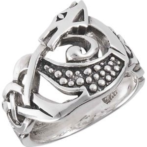 Sterling Silver Dragon Knot Ring