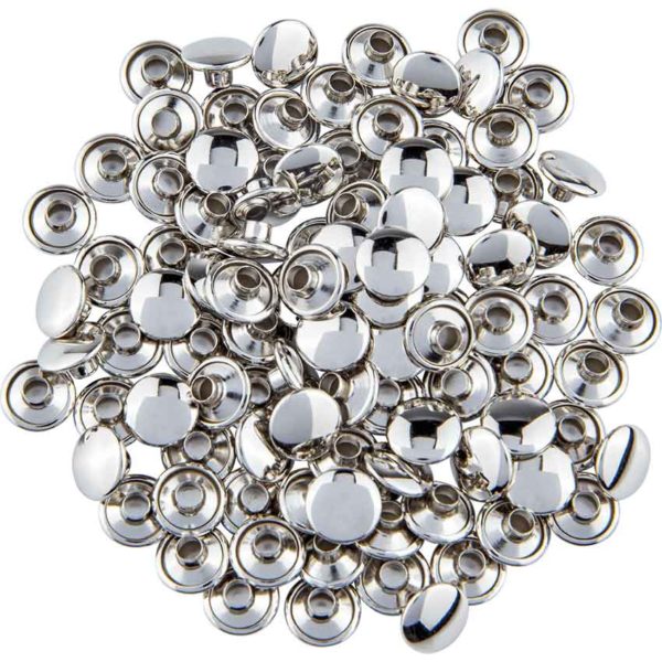 Double Cap Rivets - Nickel Plated - 5/16 Inch - 100 Pack