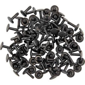 Double Cap Rivets - Nickel Plated - 5/16 Inch - 100 Pack