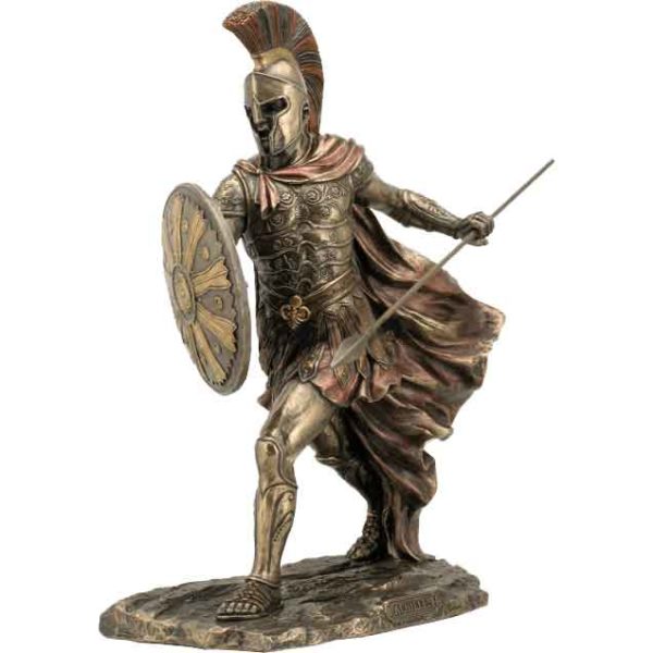 Achilles with Spear and Shield Statue - WU-1332 - Medieval Collectibles