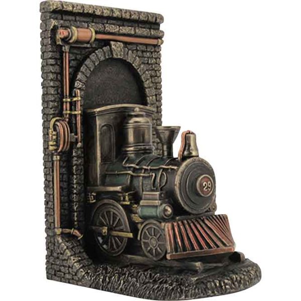 Steampunk Locomotive Bookend