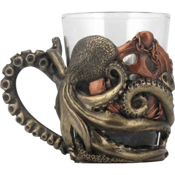 Steampunk Octopus Shot Glass Wu 1493 Medieval Collectibles 