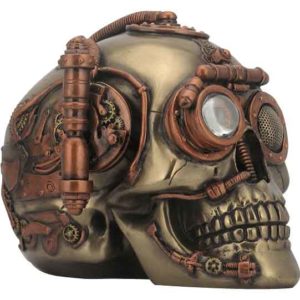 Steampunk Skeleton in Uniform Trinket Box