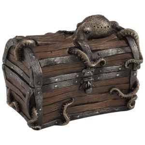 Octopus in Treasure Chest Trinket Box