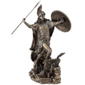 Athena Throwing Javelin with Owl of Wisdom