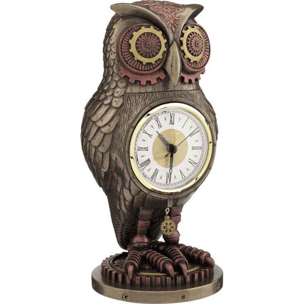 Steampunk Owl Clock - Wu-1785 - Medieval Collectibles