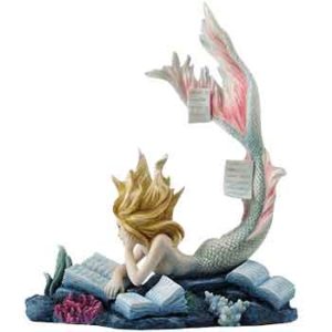 Lost Books Mermaid Statue - WU-1827 - Medieval Collectibles