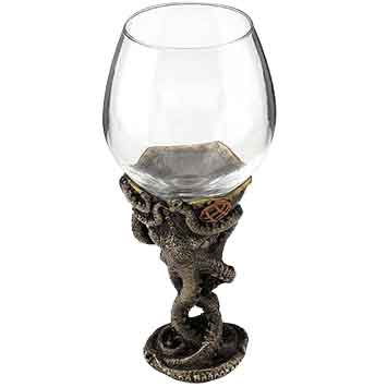 Steampunk Octopus Wine Glass - WU-1839 - Medieval Collectibles