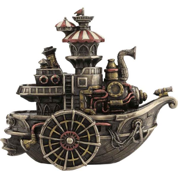 Steampunk Steamboat Statue