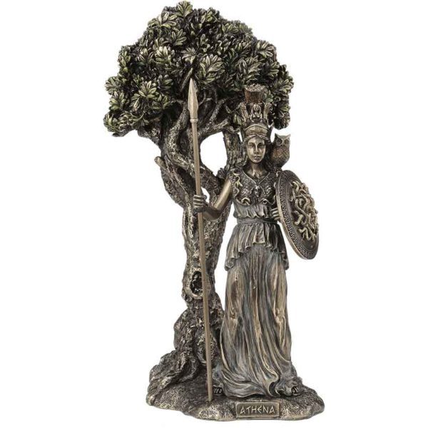 Athena and Olive Tree Statue - WU-1978 - Medieval Collectibles