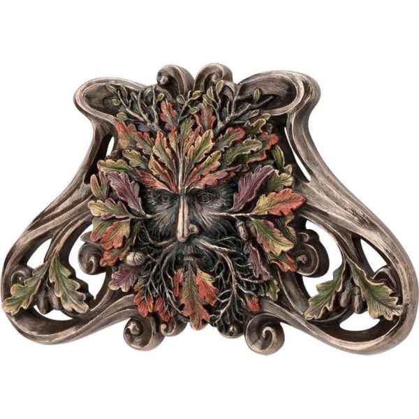 Autumn Maple Bronze Greenman Plaque