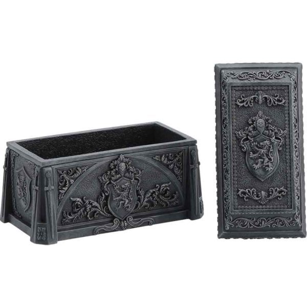 Lion Crest Grey Trinket Box