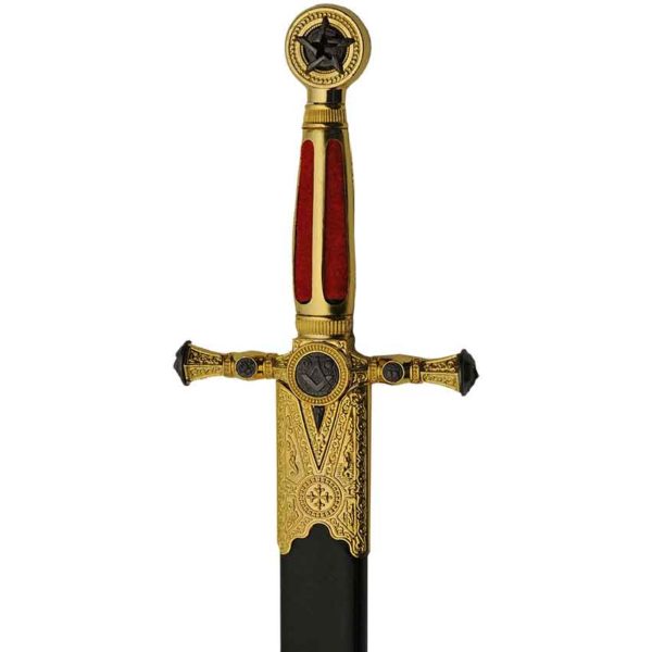 Red and Gold Masonic Sword